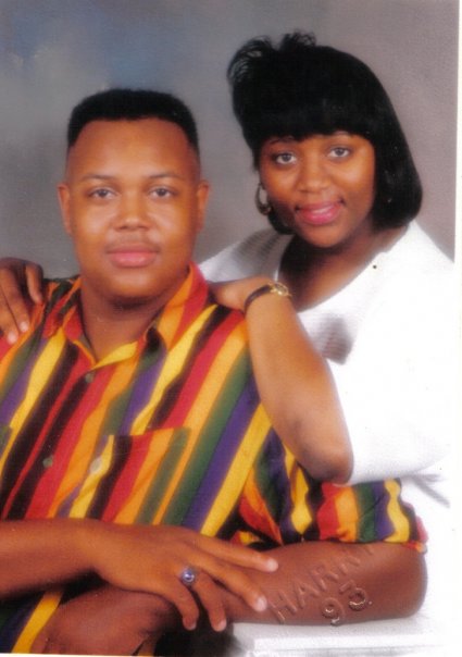 A 90s to early 2000s couple in love